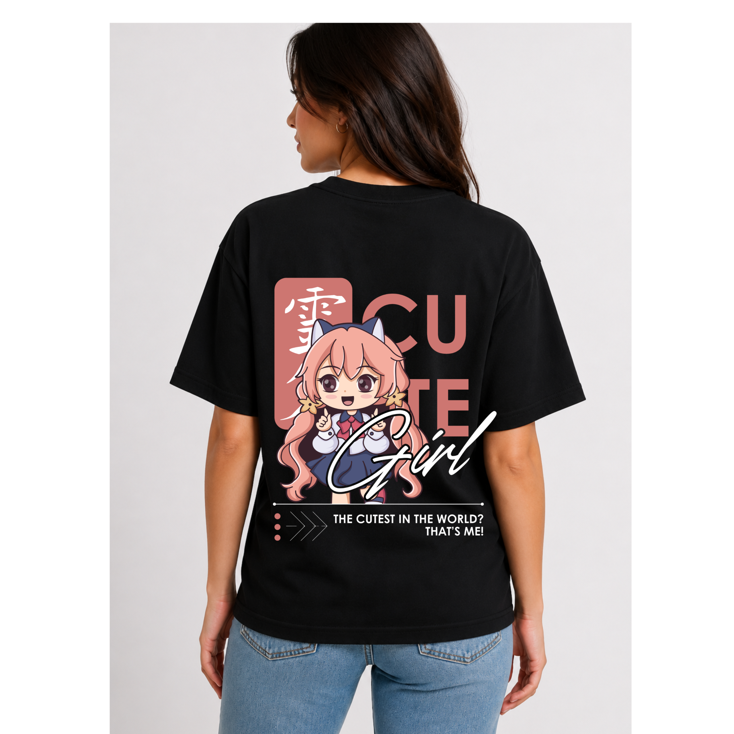 OVERSIZED T SHIRT FOR WOMENS PRINTED (DRIPZEN) - Image 2