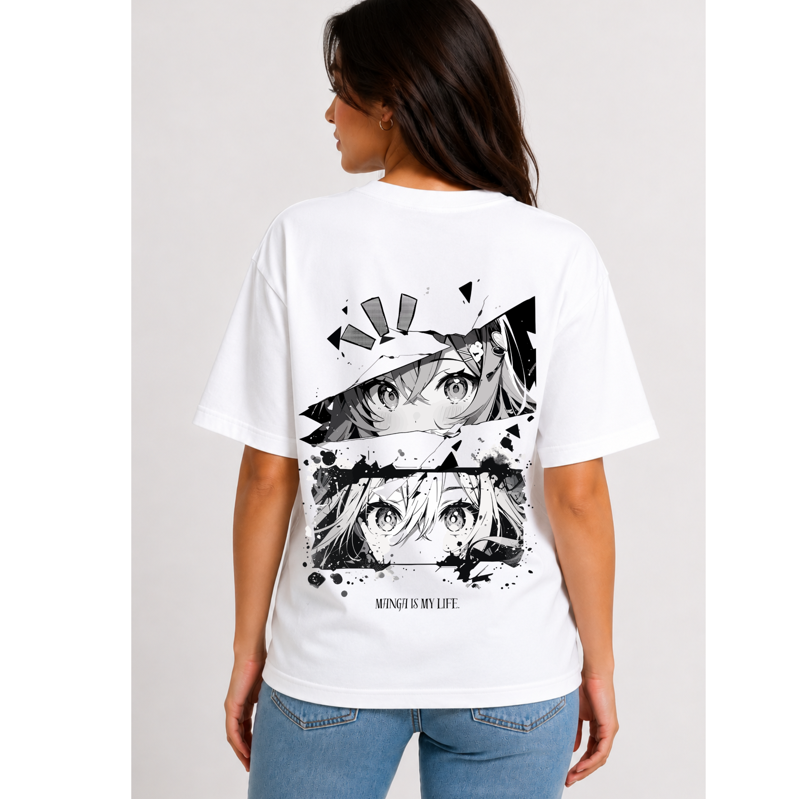 OVERSIZED T SHIRT FOR WOMENS PRINTED (DRIPZEN) - Image 2