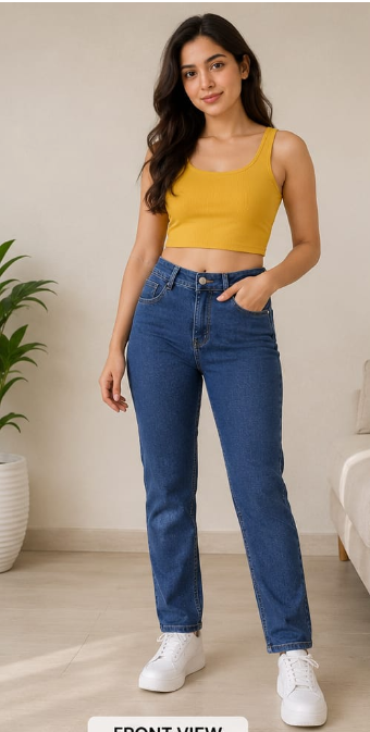 WOMEN DENIM JEANS BLUE (DRIPZEN)