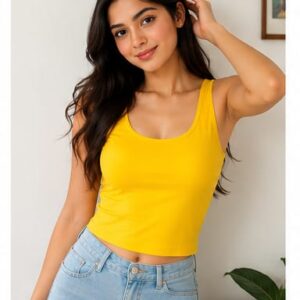 TANK TOP FOR WOMENS (DRIPZEN) RIBBED CROP