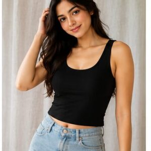 TANK TOP FOR WOMENS (DRIPZEN) RIBBED CROP