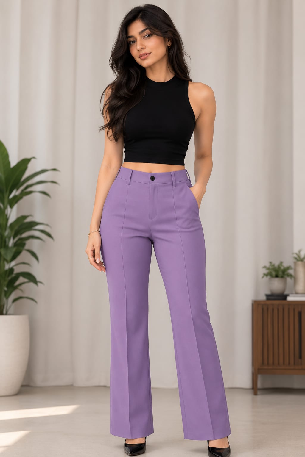 DRESS FOR WOMEN TANK TOP AND TRENDY TROUSERS COMBO (DRIPZEN)