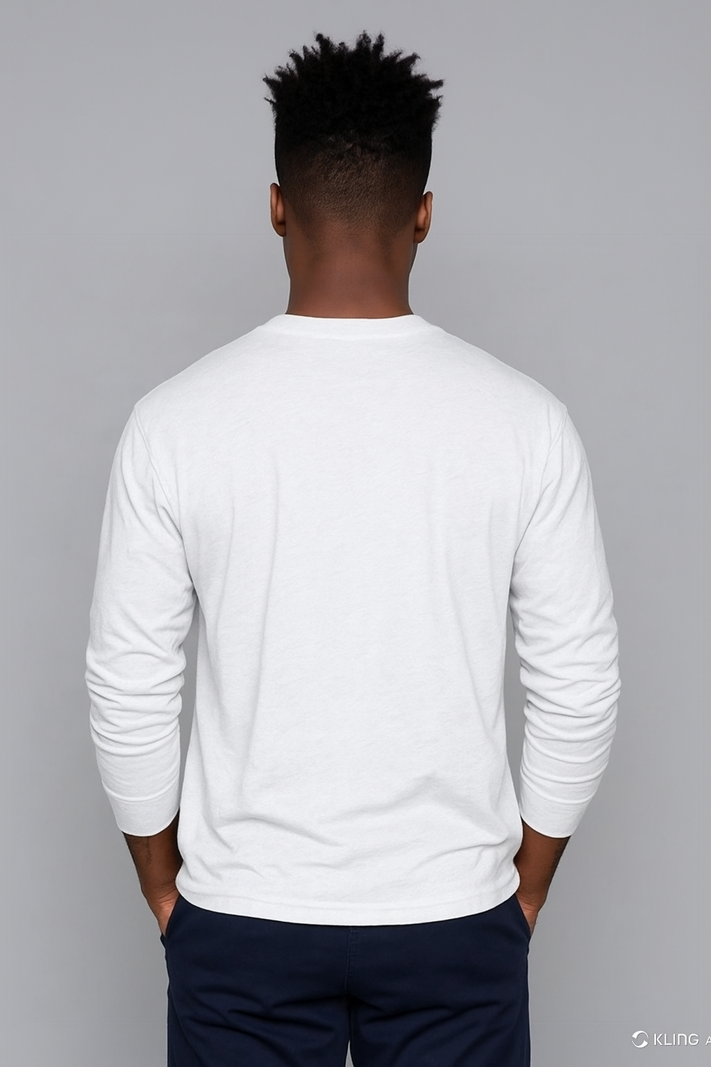 ROUND NECK T SHIRT OVERSIZED LIGHT GREY (DRIPZEN) - Image 2