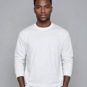 ROUND NECK T SHIRT OVERSIZED LIGHT GREY (DRIPZEN)