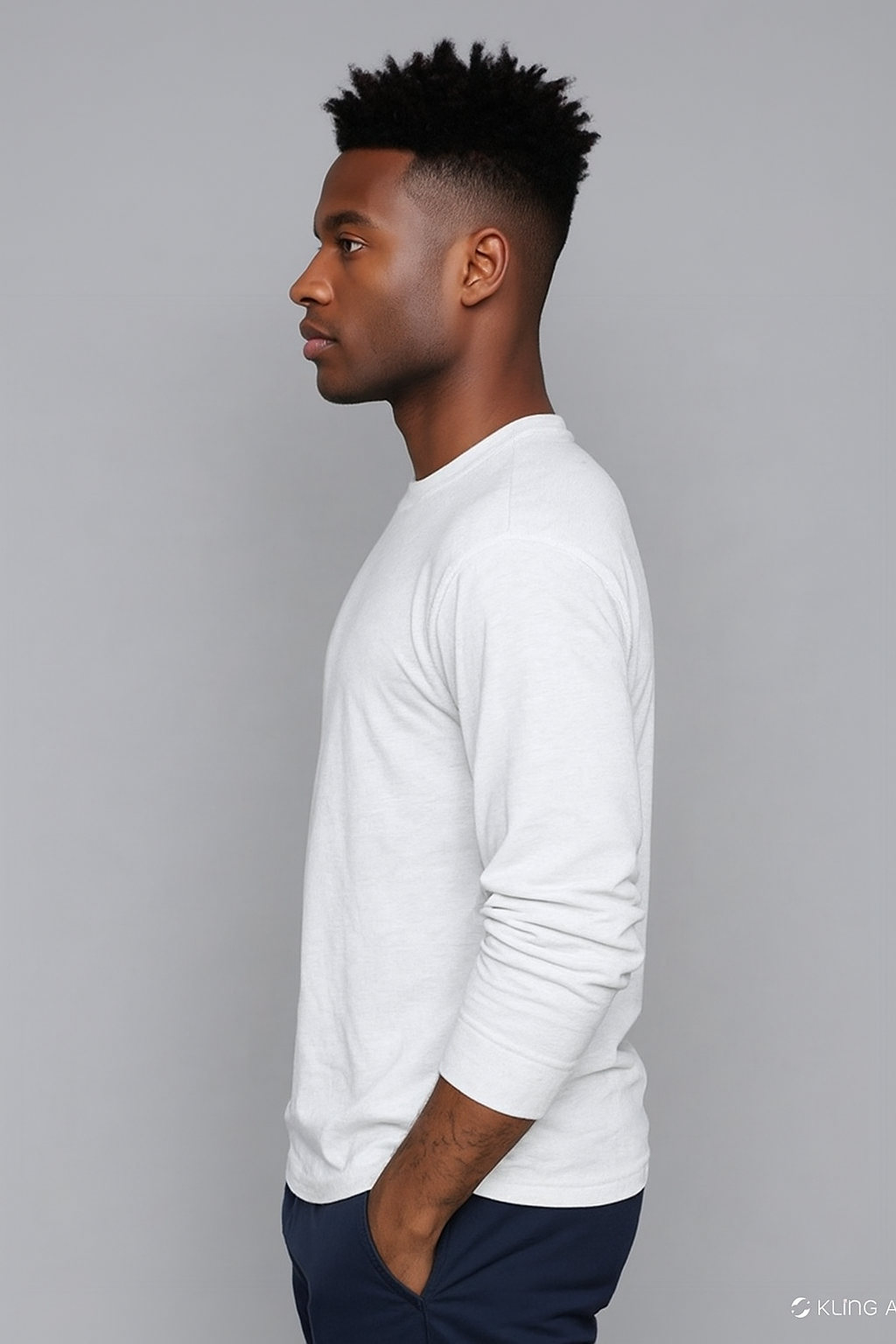 ROUND NECK T SHIRT OVERSIZED LIGHT GREY (DRIPZEN) - Image 4