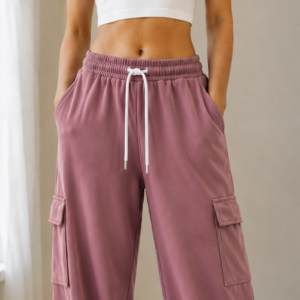 WOMEN OR GIRLS CARGO TROUSERS BROWN (DRIPZEN)